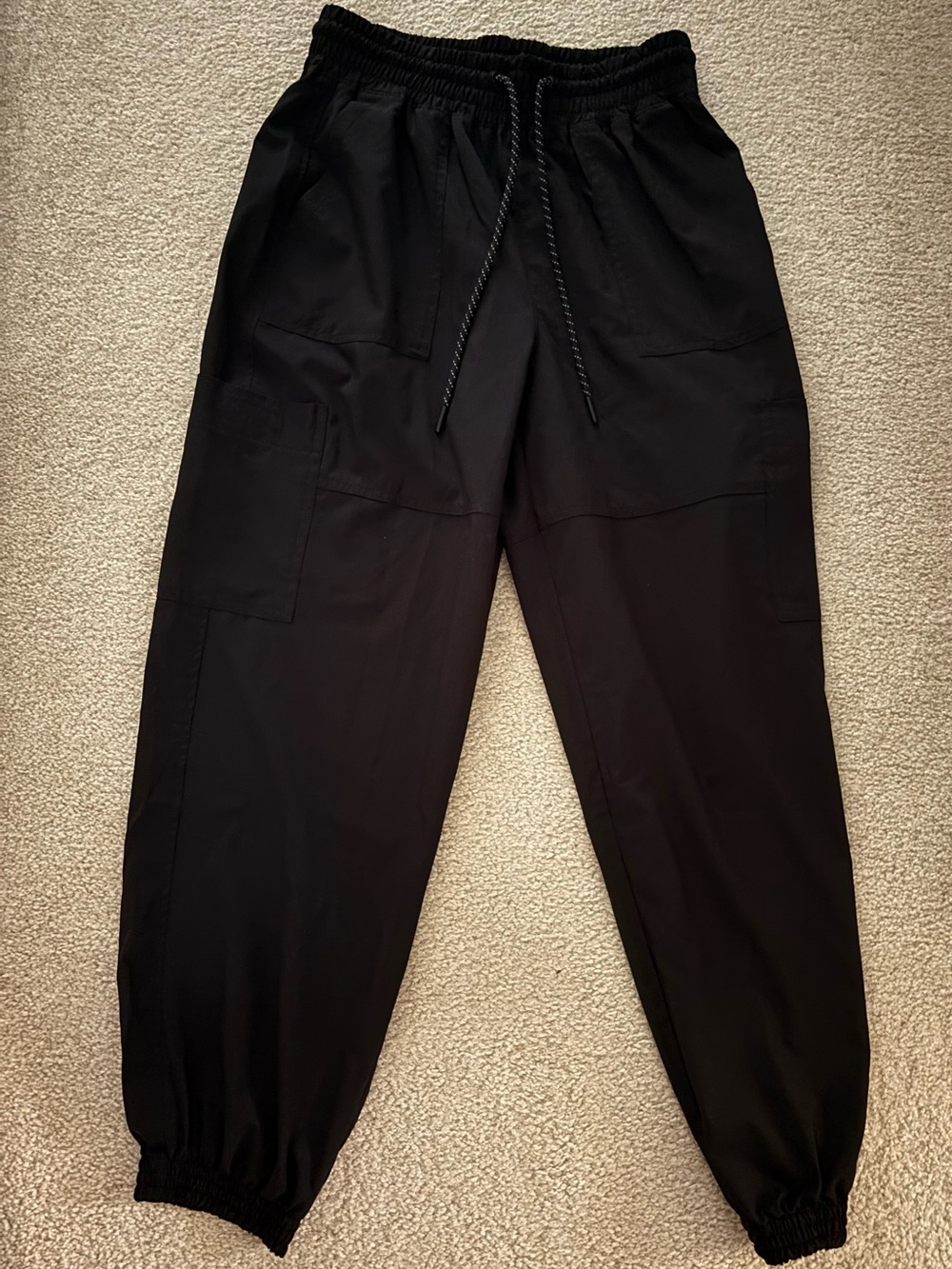 Women’s Black Joggers with Pockets and Drawstring tie